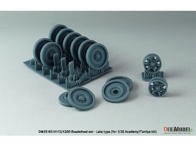 Us M113/Rok K200 Roadwheel Set - Late Type (For Academy, Tamiya) - image 3