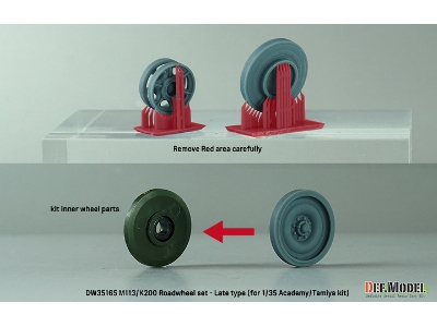 Us M113/Rok K200 Roadwheel Set - Late Type (For Academy, Tamiya) - image 5