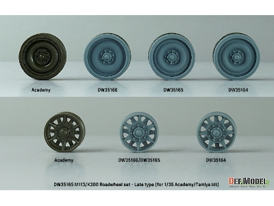 Us M113/Rok K200 Roadwheel Set - Late Type (For Academy, Tamiya) - image 7