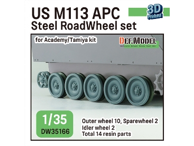 Us M113 Apc Steel Roadwheel Set (For Academy, Tamiya) - image 1