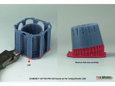 F-16 F100-pw-220 Nozzle Set (For Tamiya, Kinetic) - image 8