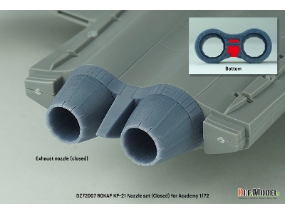 Rokaf Kf-21 Exhaust Nozzle Set (Closed) (For Academy) - image 5