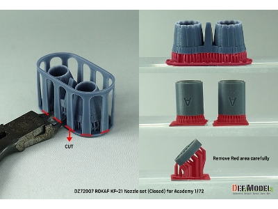 Rokaf Kf-21 Exhaust Nozzle Set (Closed) (For Academy) - image 6