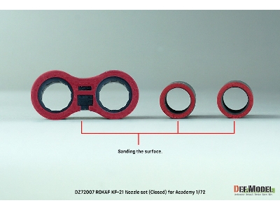 Rokaf Kf-21 Exhaust Nozzle Set (Closed) (For Academy) - image 7