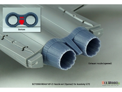 Rokaf Kf-21 Exhaust Nozzle Set (Opened) (For Academy) - image 5