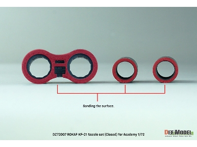 Rokaf Kf-21 Exhaust Nozzle Set (Opened) (For Academy) - image 7