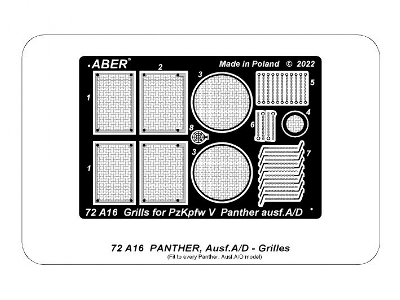 PzKpfw. V, Ausf.A/D, Panther - Grilles - image 8