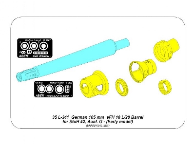 German 105 mm leFH 18 L/28 Barrel for StuH 42, Ausf. G - (Early model) - image 25