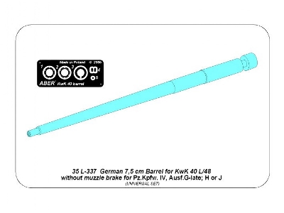 German 7,5 cm Barrel 40 L/48 without muzzle brake for Pz IV,for Pz.Kpfw. IV, Ausf.G-late; H or J - image 19