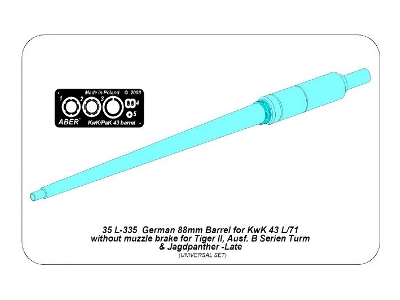 German 88 mm Barrel KwK 43 L/71 without muzzle brake for Tiger II, Ausf.B Serien Turm & Jagdpanther -late - image 12