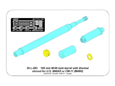 105 mm M-68 barrel with thermal shroud for  M48A5 Tank - image 12