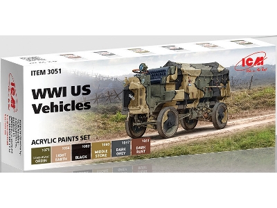 Acrylic Paints Set For WWI Us Vehicles - image 1