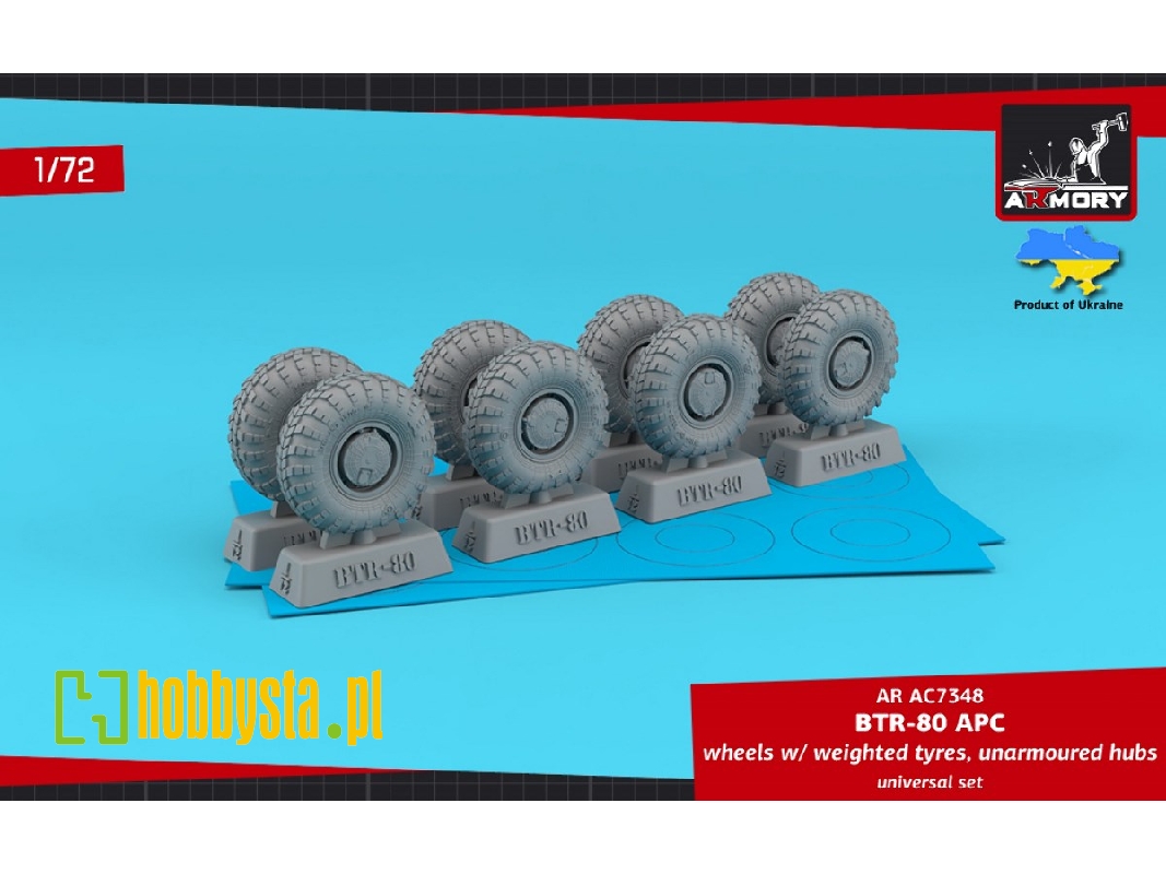 Btr-80 Apc Wheels W/ Weighted Tyres Ki-80nretooled Set - image 1