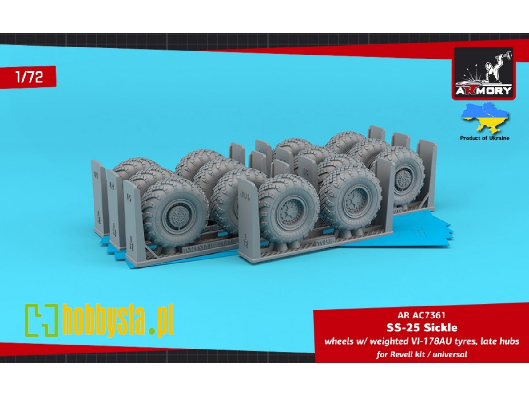 Ss-25 'sickle' Mobile Launcher Wheels With Weighted Vi-178au Tyres, Late Hubs - image 1 Ss-25 'sickle' Mobile Launcher Wheels With Weighted Vi-178au Tyres, Late Hubs - image 1