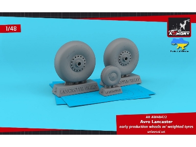 Avro Lancaster Early Production Wheels With Weighted Tyres - Universal Set - image 1