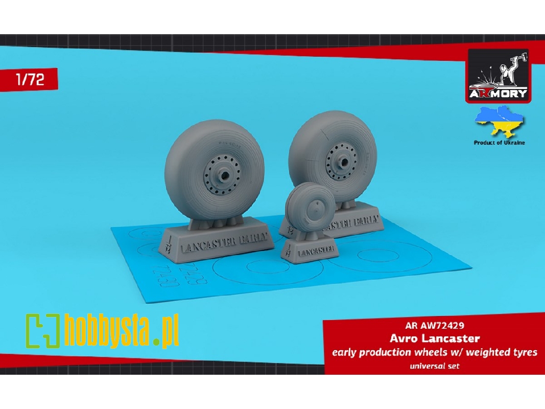 Avro Lancaster Early Production Wheels With Weighted Tyres - Universal Set - image 1