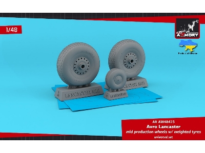 Avro Lancaster Mid Production Wheels With Weighted Tyres - Universal Set - image 1