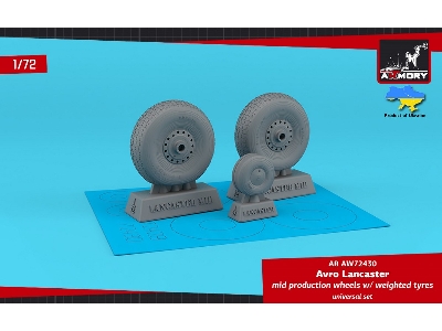 Avro Lancaster Mid Production Wheels With Weighted Tyres - Universal Set - image 1