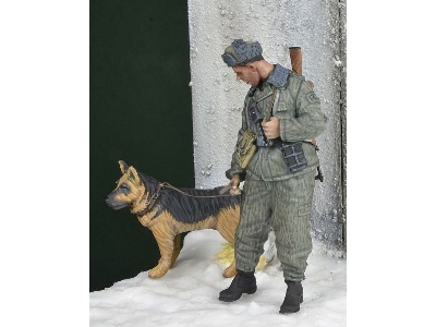 East German Border Trooper With Dog, Winter 1970-80's - image 1
