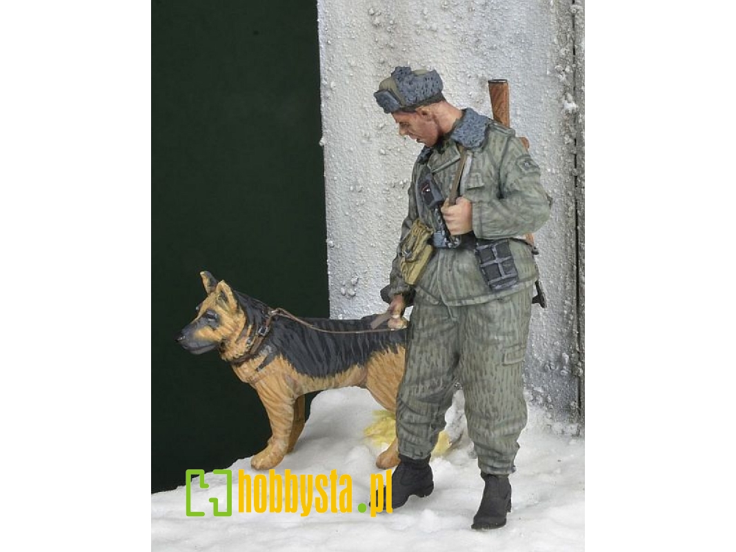 East German Border Trooper With Dog, Winter 1970-80's - image 1