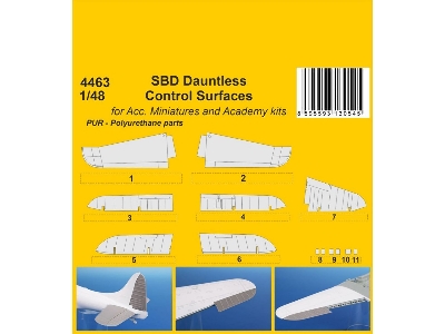 Sbd Dauntless Control Surfaces (For Acc. Miniatures And Academy Kits) - image 2