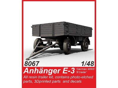 Anhanger E-3 German Wwii Trailer - image 1