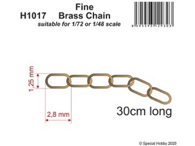 łańcuszek Mosiężny 30cm, 2,8x1,25mm - image 1