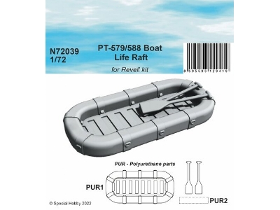 Pt-579/588 Boat Life Raft For Revell Kit - image 1