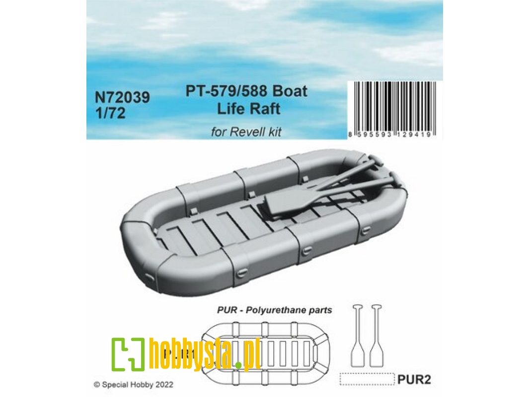 Pt-579/588 Boat Life Raft For Revell Kit - image 1