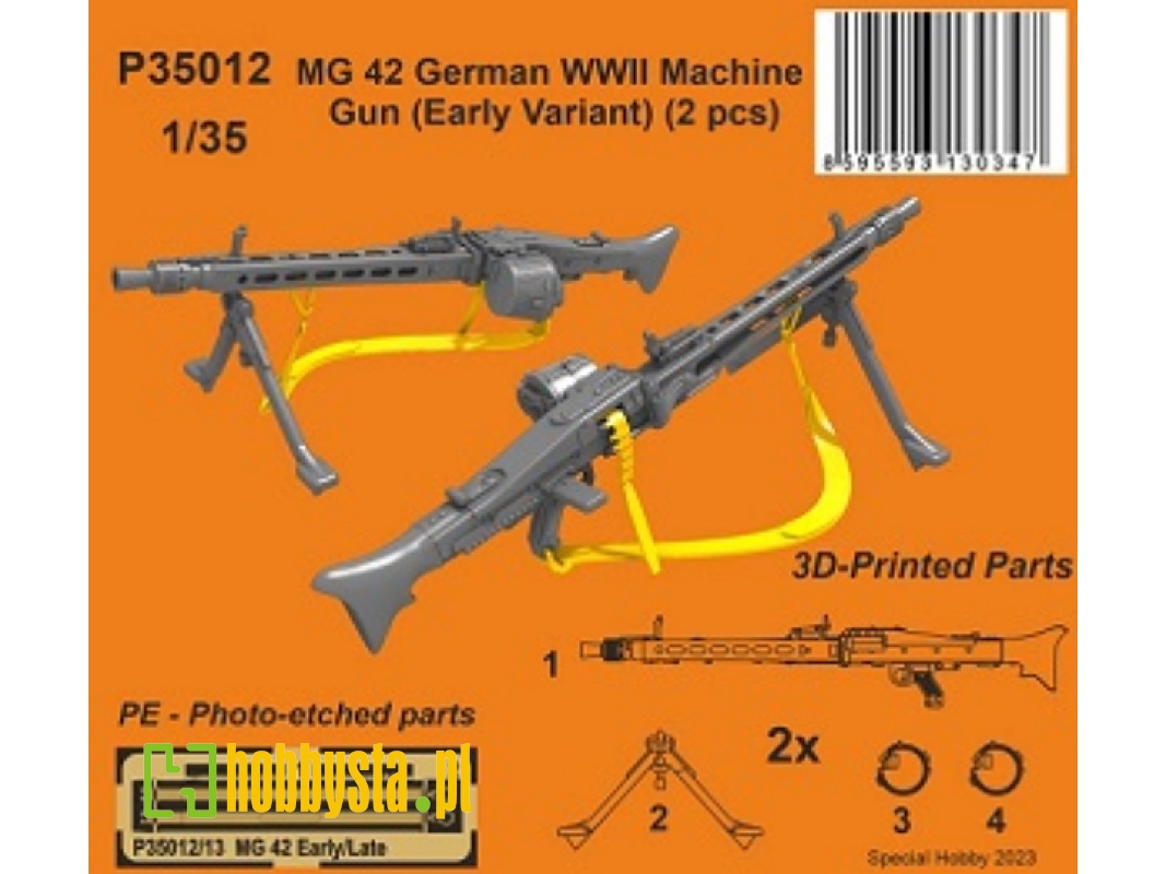 Mg 42 German Wwii Machine Gun (Early Variant) (2 Pcs) - image 1