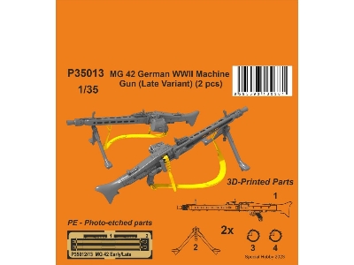 Mg 42 German Wwii Machine Gun (Late Variant) (2 Pcs) - image 1
