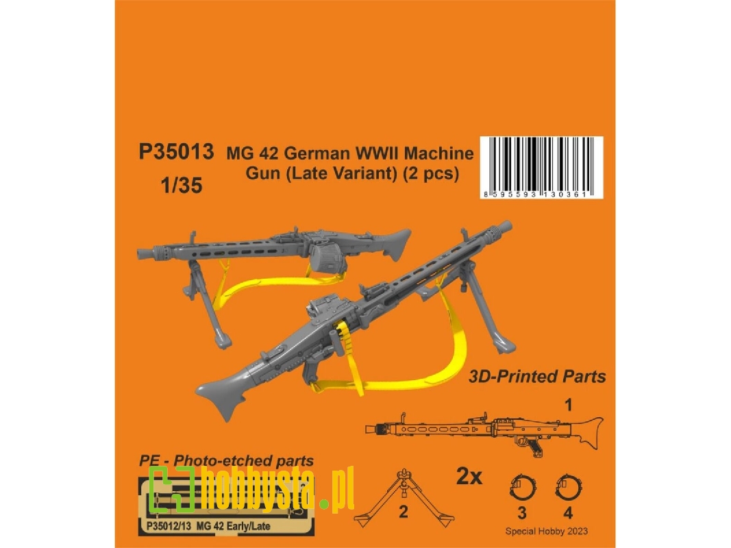 Mg 42 German Wwii Machine Gun (Late Variant) (2 Pcs) - image 1