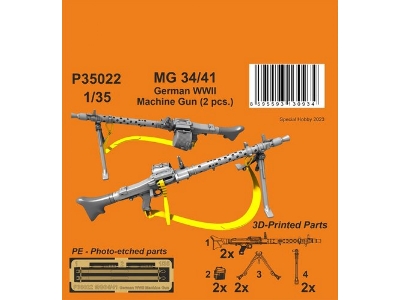 Mg 34/41 German Wwii Machine Gun (2pcs) - image 1