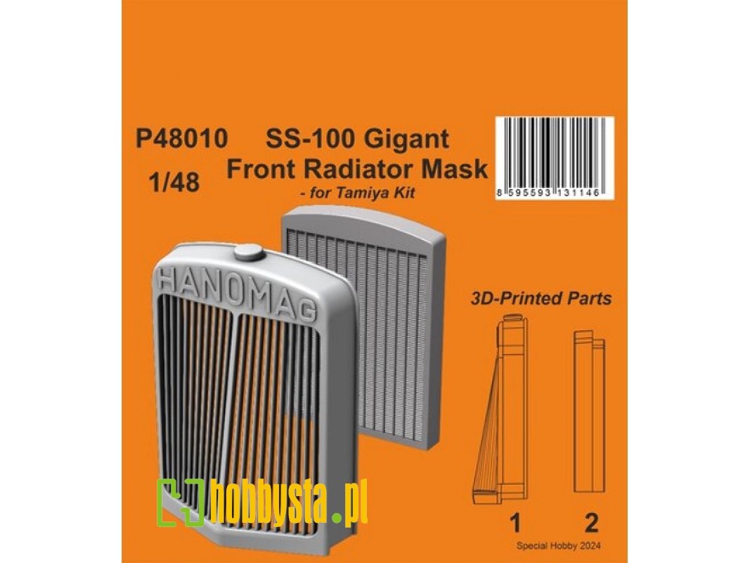 Ss-100 Gigant Front Radiator Mask (For Tamiiya Kit) - image 1