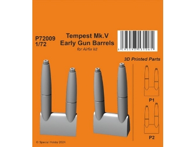 Tempest Mk.V Early Gun Barrels (For Airfix Kit) - image 1