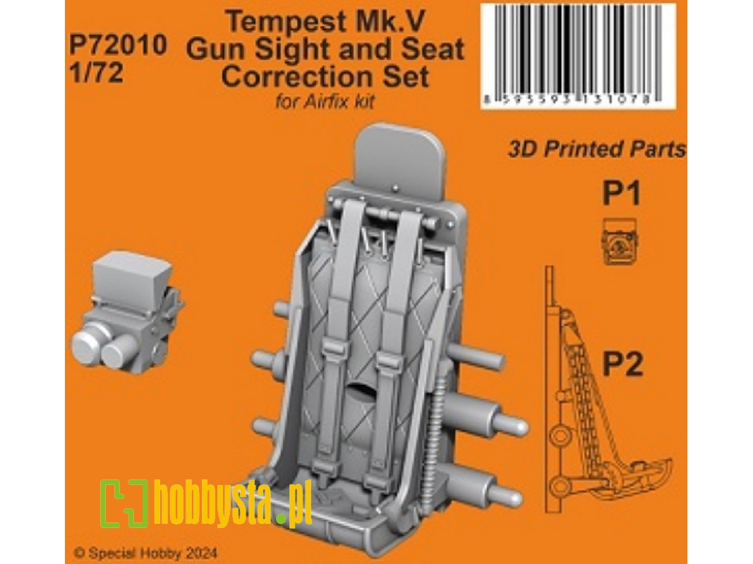 Tempest Mk.V Gun Sight And Seat Correction Set (For Airfix Kit) - image 1