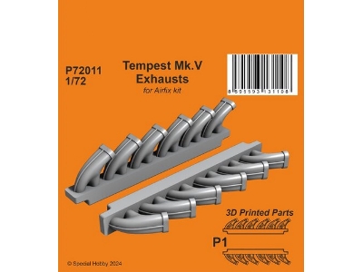 Tempest Mk.V Exhausts (For Airfix Kit) - image 1