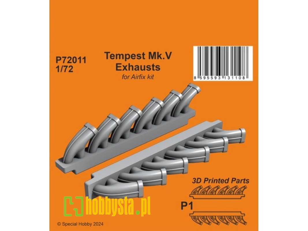 Tempest Mk.V Exhausts (For Airfix Kit) - image 1