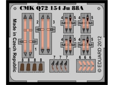 Junkers Ju 88A  Seats 1/72 for Hasegawa kit - image 4