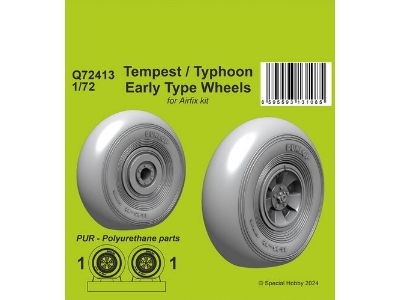 Tempest/Typhoon Early Type Wheels (For Airfix Kit) - image 1
