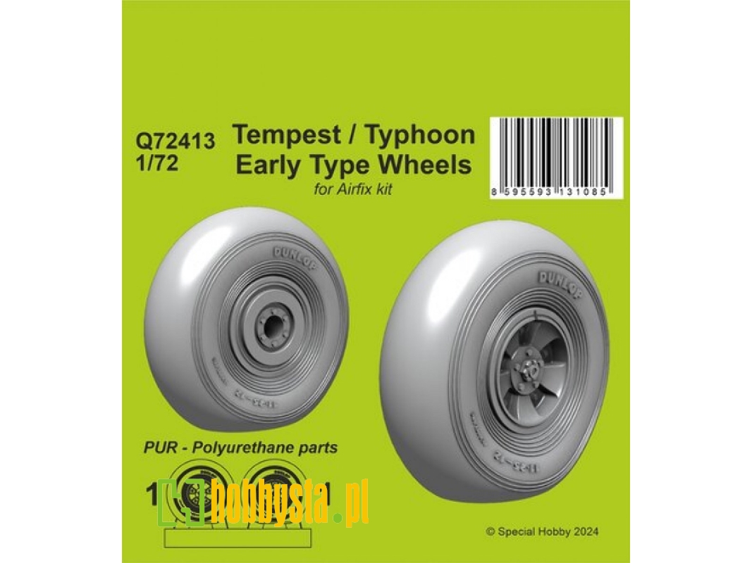 Tempest/Typhoon Early Type Wheels (For Airfix Kit) - image 1