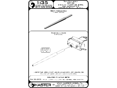 Niszczyciel Czołgów M10 - Lufa Działa 3-inch M7 (76.2mm) (Do Modelu Academy) - image 3