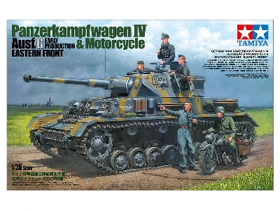 German Tank Panzerkampfwagen Iv Ausf.G Early Production &amp; Motorcycle Set "eastern Front - image 2