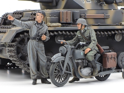 German Tank Panzerkampfwagen Iv Ausf.G Early Production &amp; Motorcycle Set "eastern Front - image 4