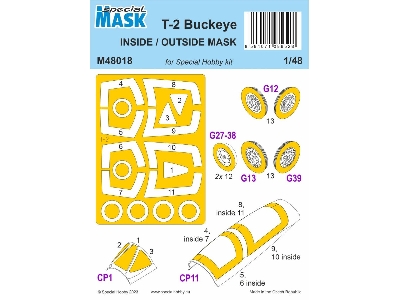 T-2 Buckeye Inside/Outside Mask (For Special Hobby) - image 1