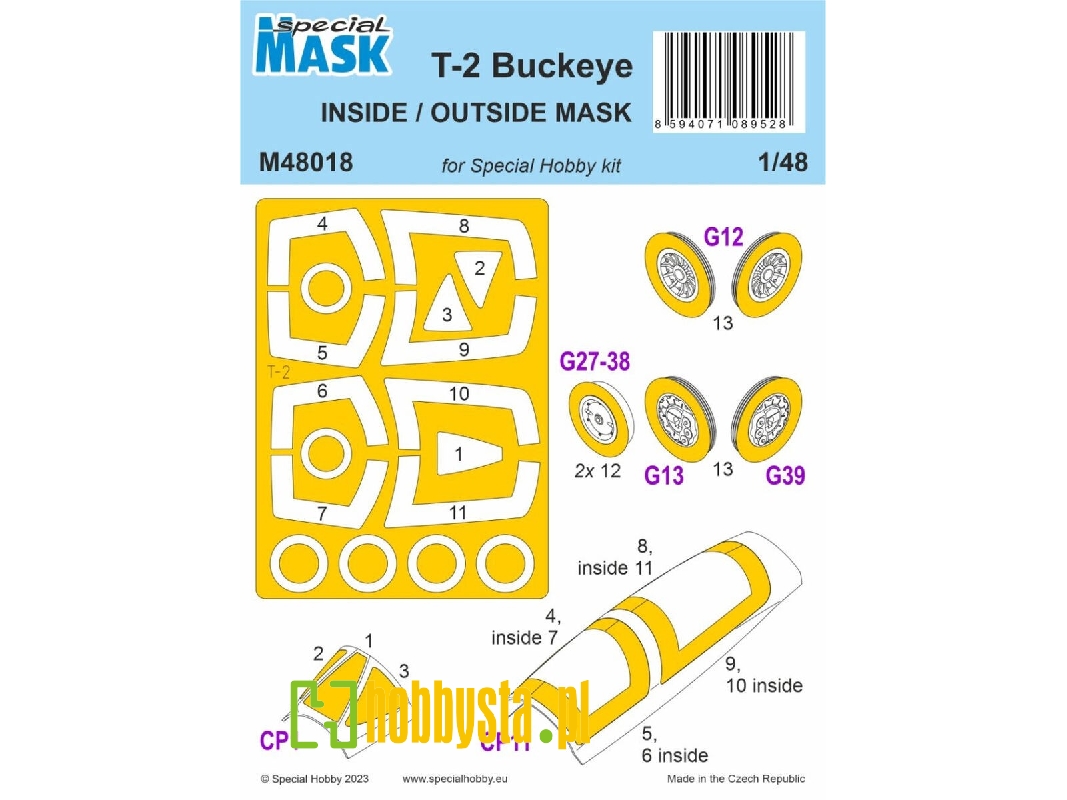 T-2 Buckeye Inside/Outside Mask (For Special Hobby) - image 1