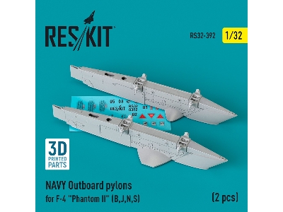 Navy Outboard Pylons For F-4 'phantom Ii' (B, J, N, S) (2 Pcs) - image 1