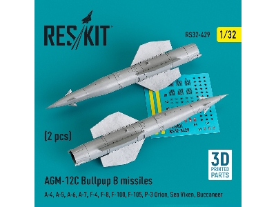 Agm-12c Bullpup B Missiles (2 Pcs) (A-4, A-5, A-6, A-7, F-4, F-8, F-100, F-105, P-3 Orion, Sea Vixen, Buccaneer) - image 1