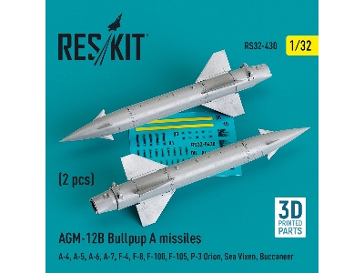 Agm-12b Bullpup A Missiles (2 Pcs) (A-4, A-5, A-6, A-7, F-4, F-8, F-100, F-105, P-3 Orion, Sea Vixen, Buccaneer) - image 1