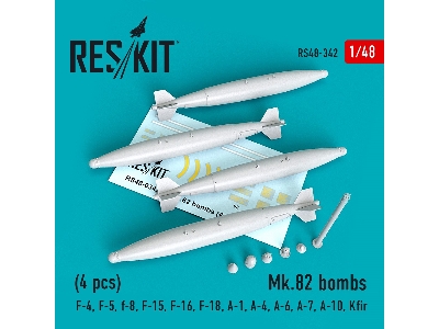 Mk.82 Bombs (4pcs)(F-4, F-5, F-8, F-15, F-16, F-18, A-1, A-4, A-6, A-7, A-10, Kfir) - image 1
